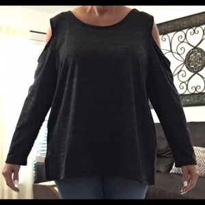 LANE BRYANT LONG SLEEVE COLD SHOULDER TOP